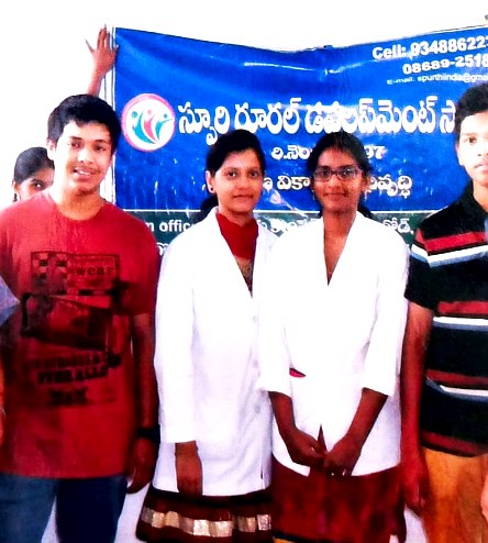 Health volunteers at a community medical camp
